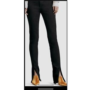 Rag & Bone Icons Side Ankle Zip Pants Size 2 Black Rebecca